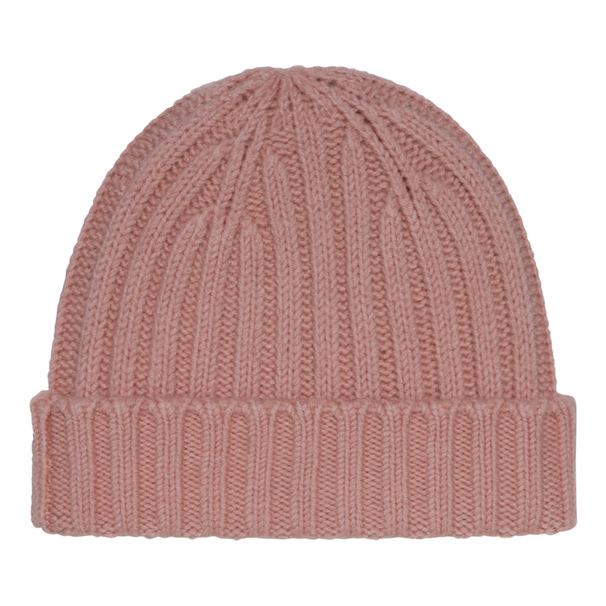 Pink Ribbed Wool Hat