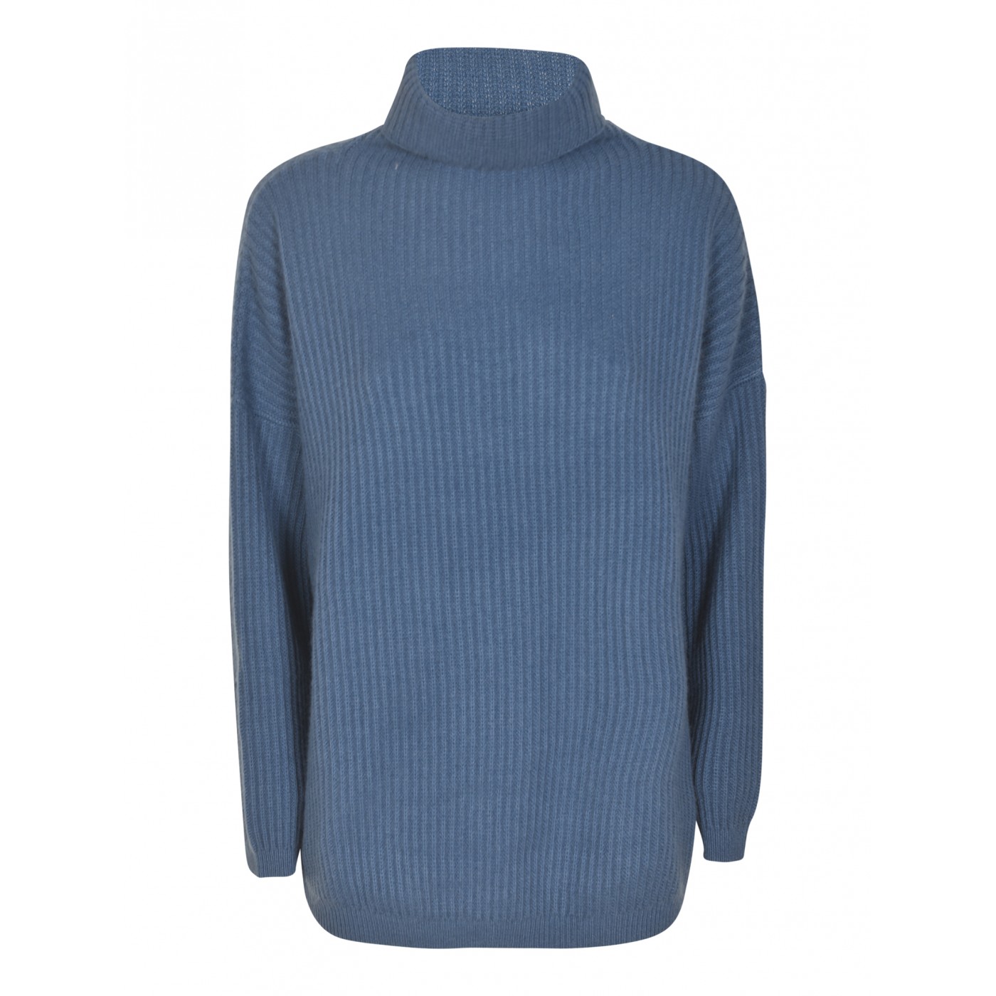 F CASHMERE Maglia collo alto costa inglese