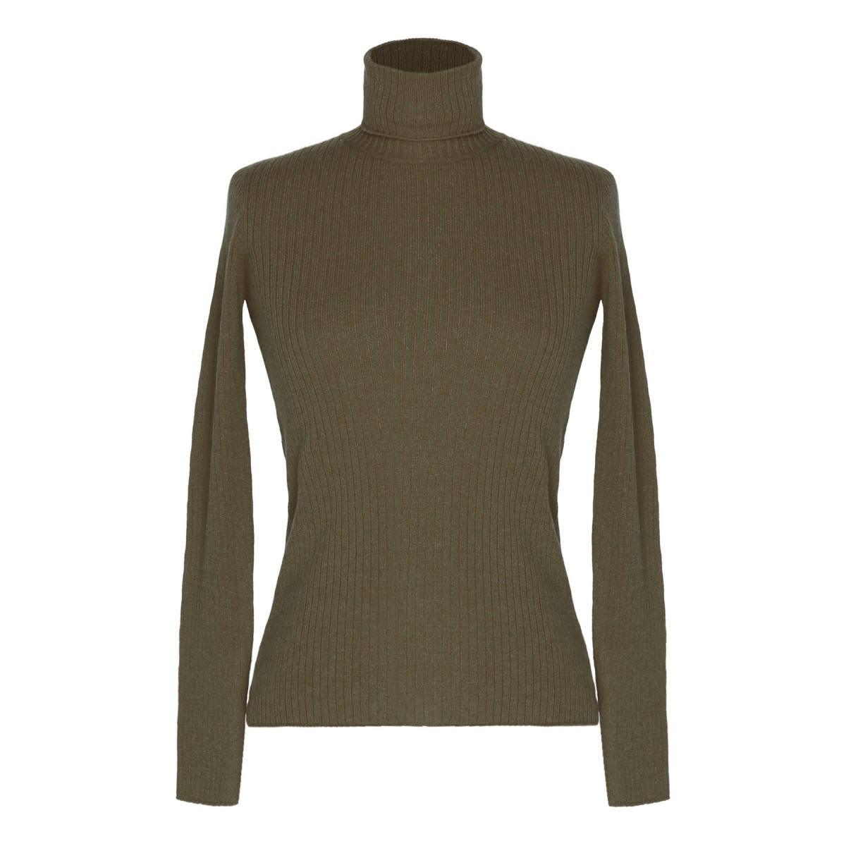 Green Cashmere Turtleneck Sweater