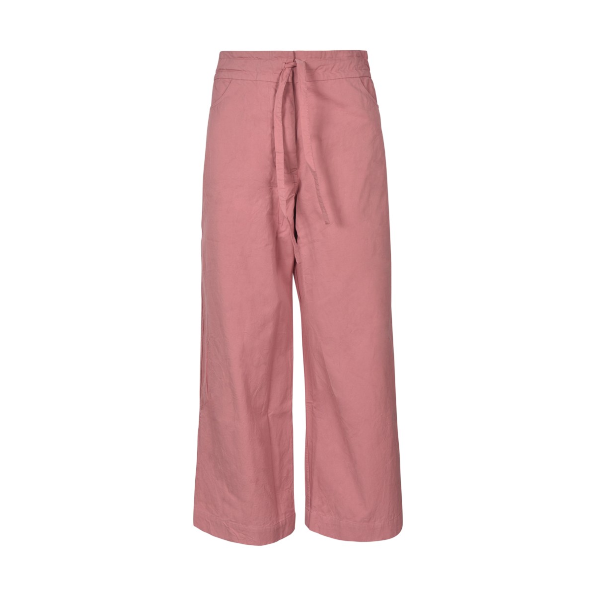 Blush Cotton Drawstring-waist Pants