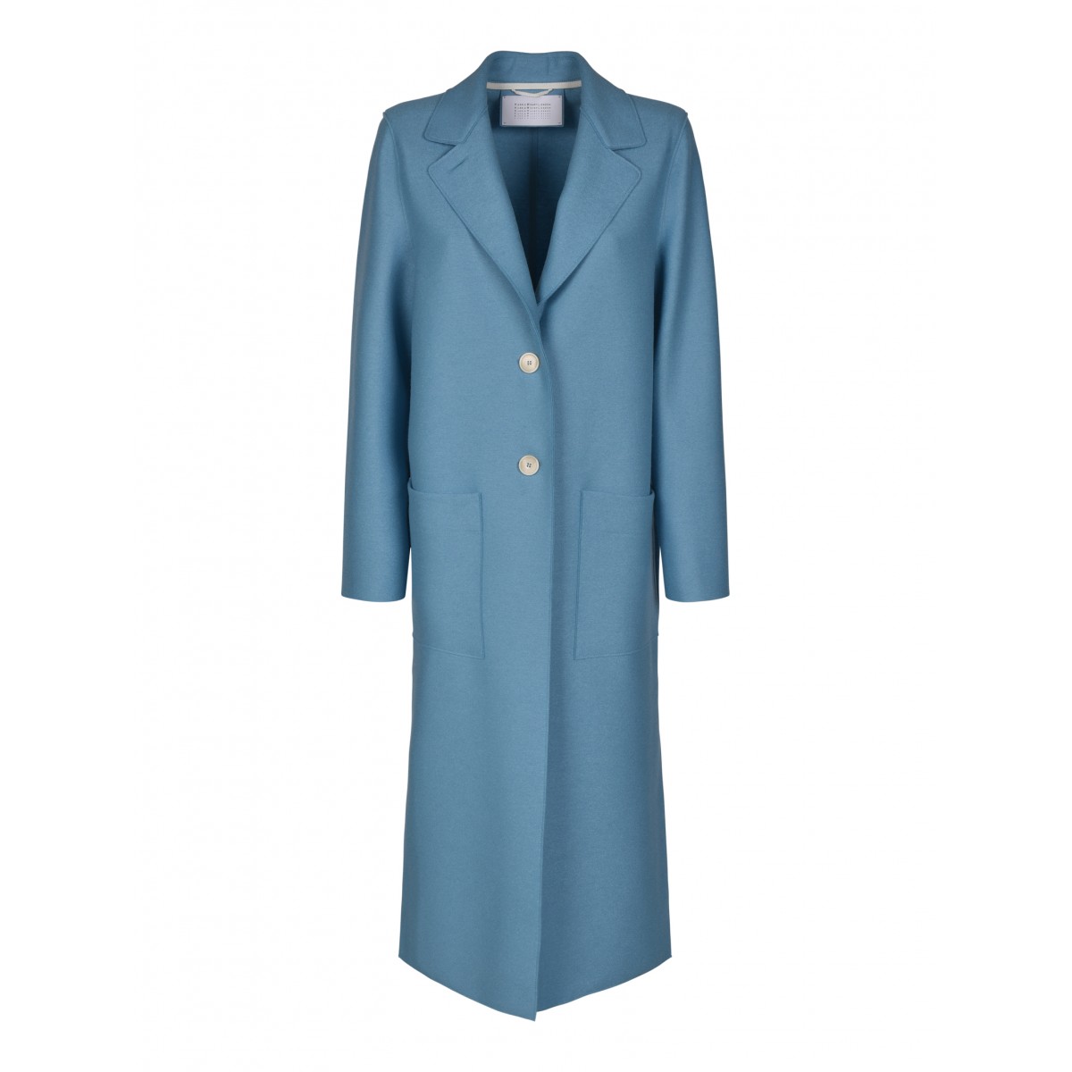Anise Blue Wool Long Coat