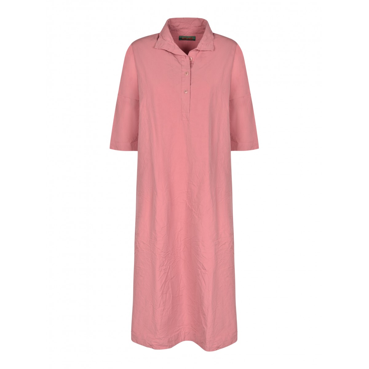 Blush Pink Cotton Shirt Dress