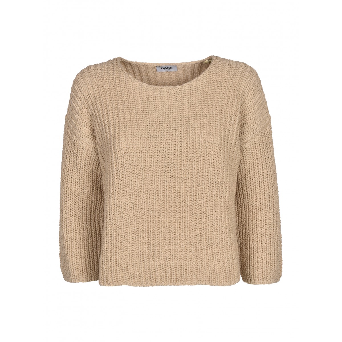 Beige Cotton and Linen Sweater