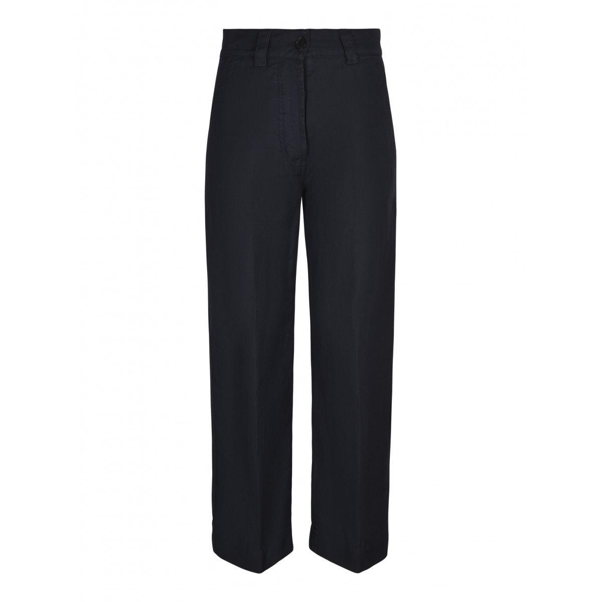 Navy Cotton and Linen Pants