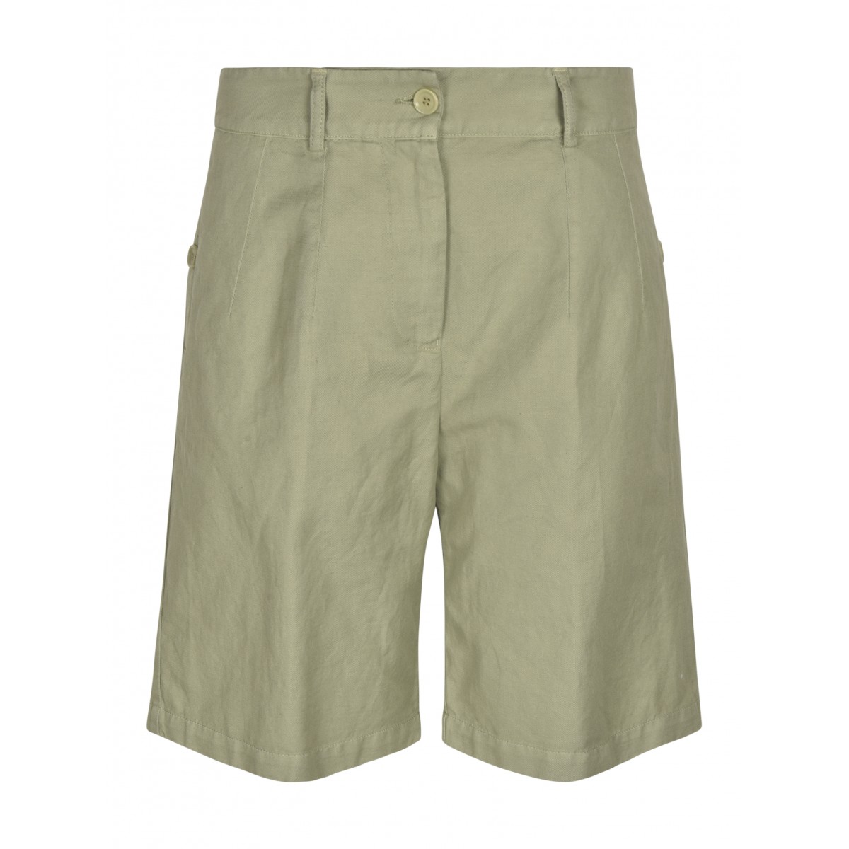 Minty Green cotton and linen shorts