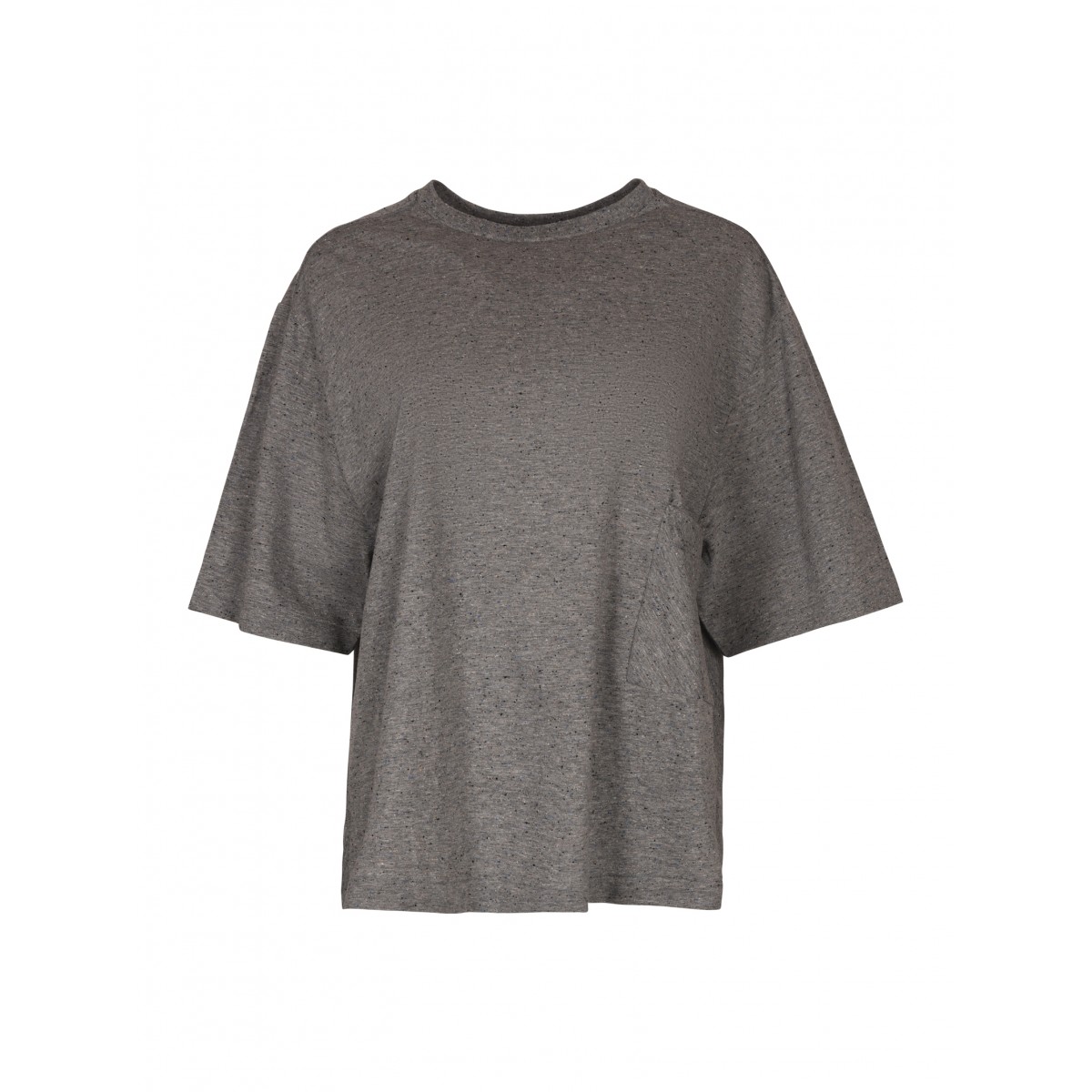 Gray cotton and silk T-Shirt