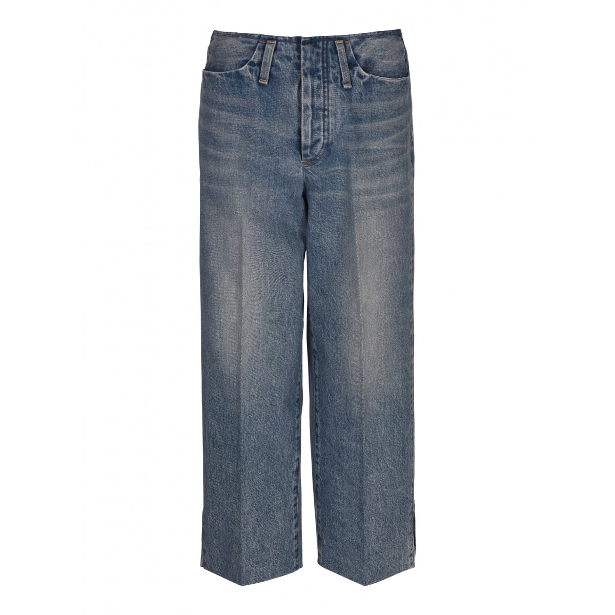 Mid Washed Blue Loose Fit Jeans