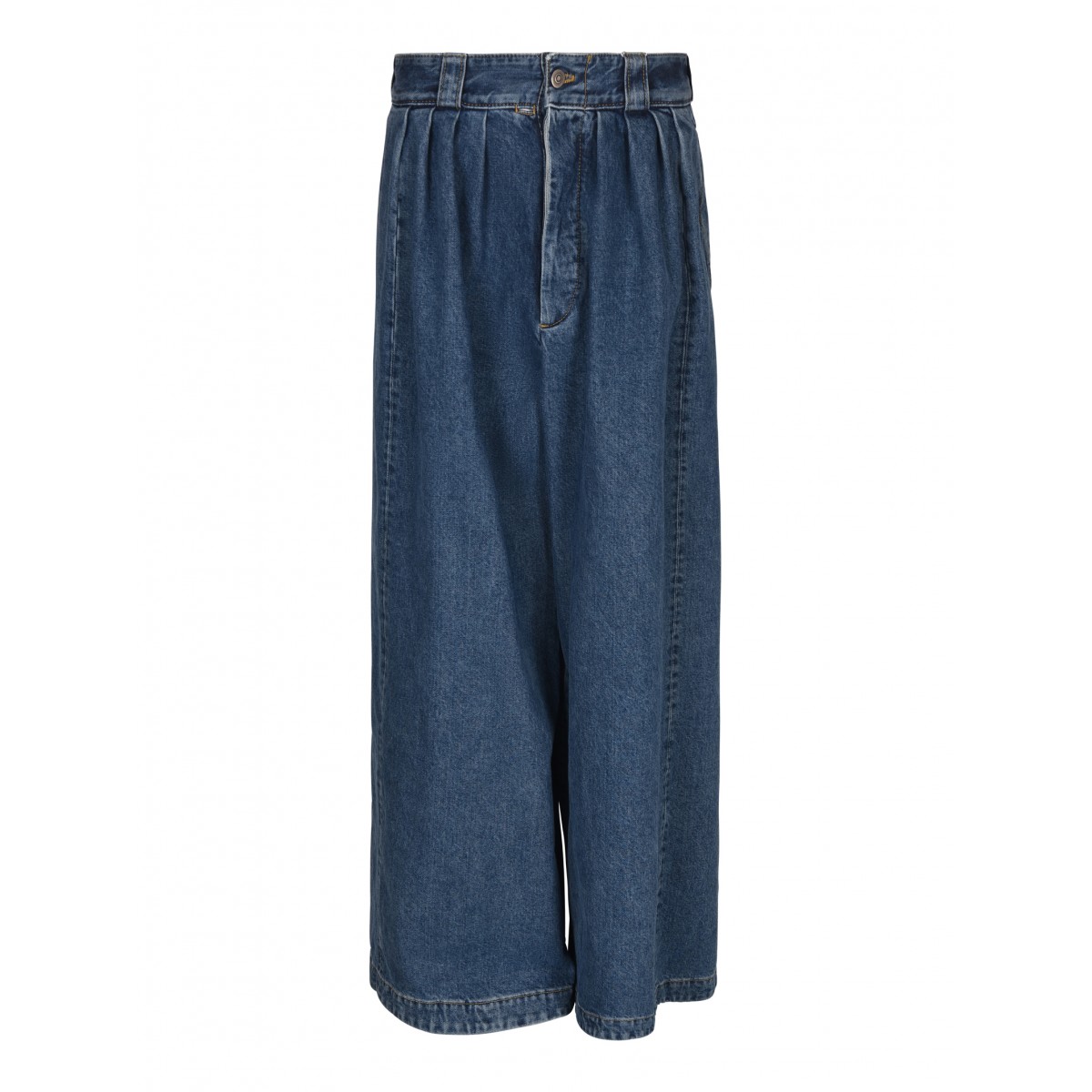 Blue Wide-leg denim trousers