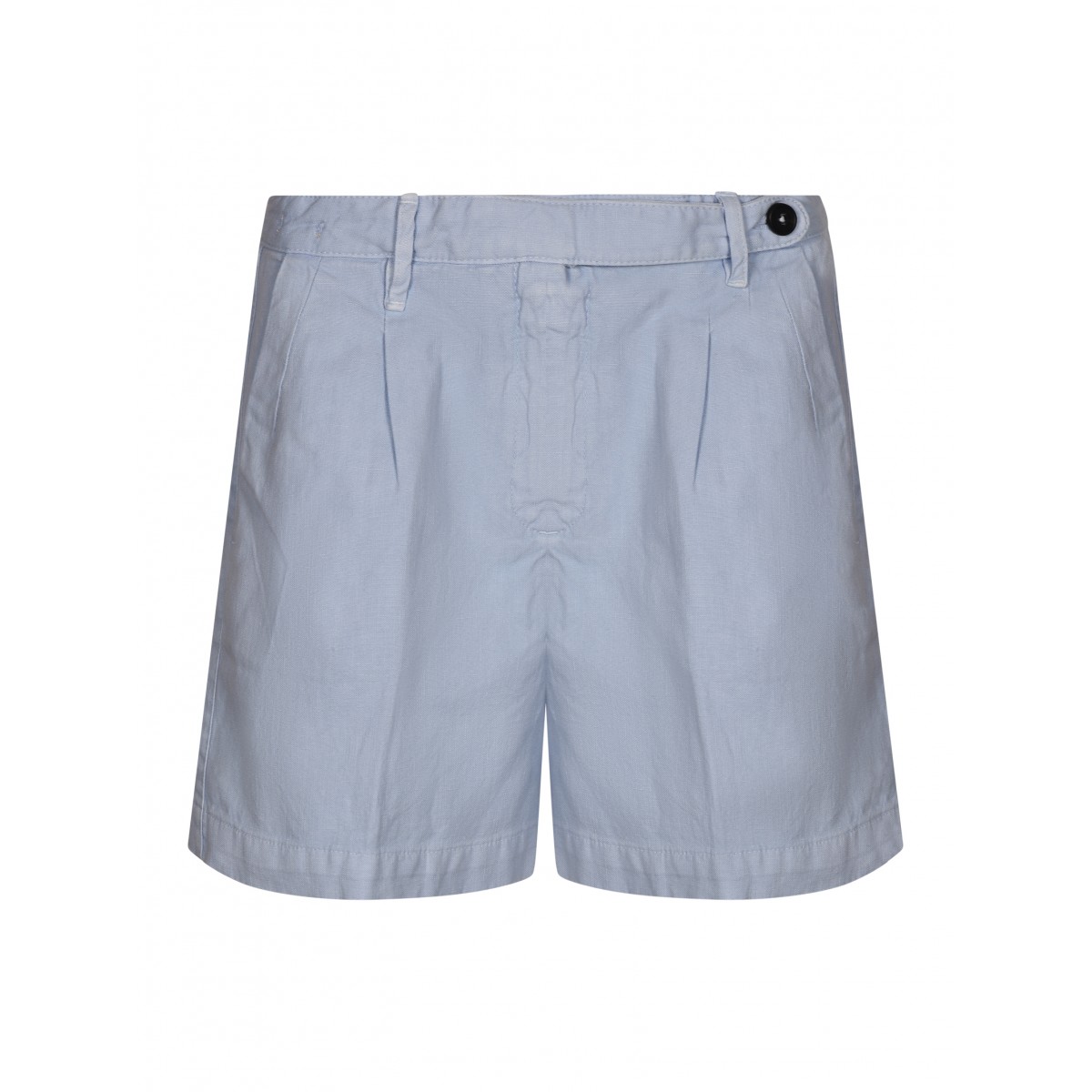 Ice Blue Linen and Cotton Shorts