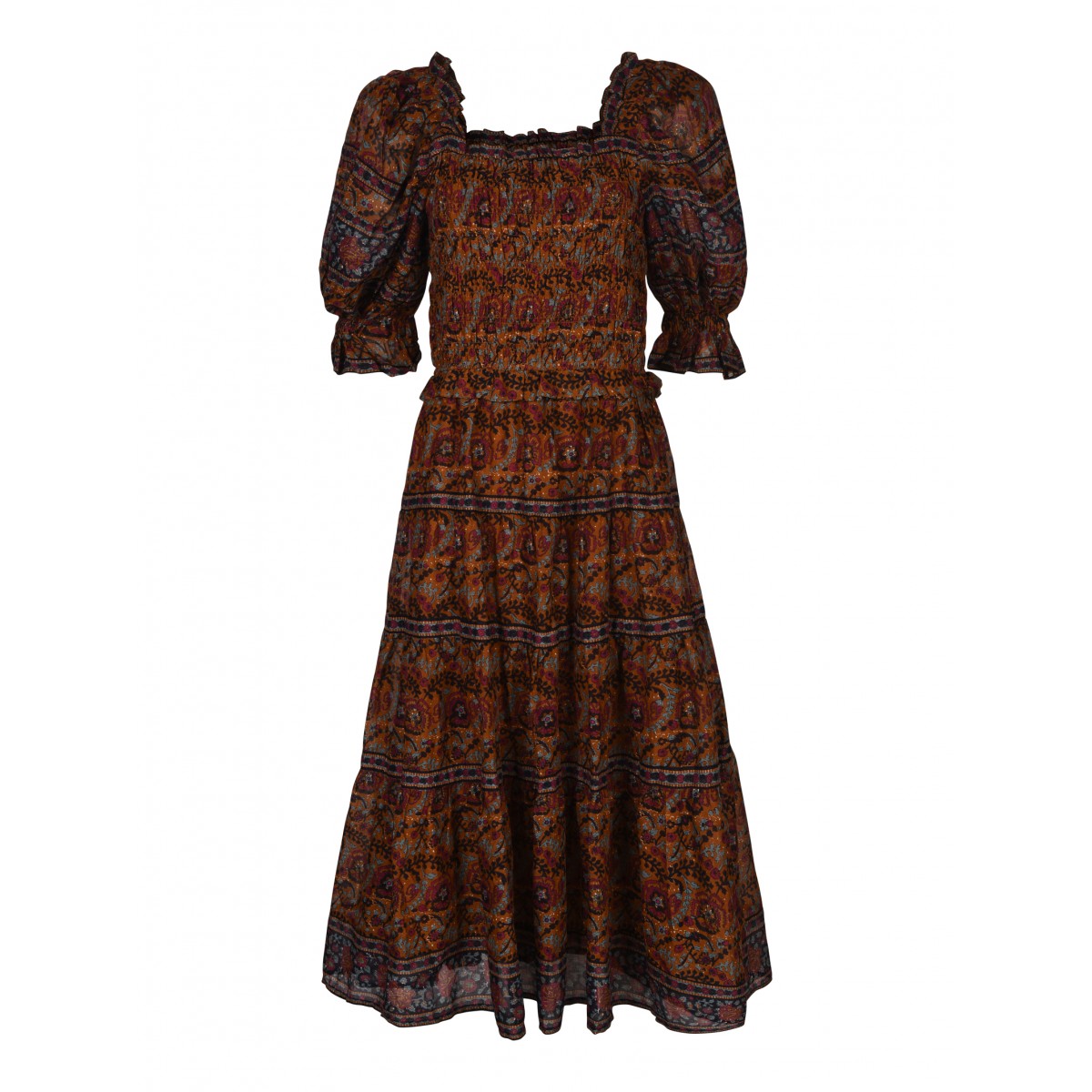 Brown Rosita Smocked Dress