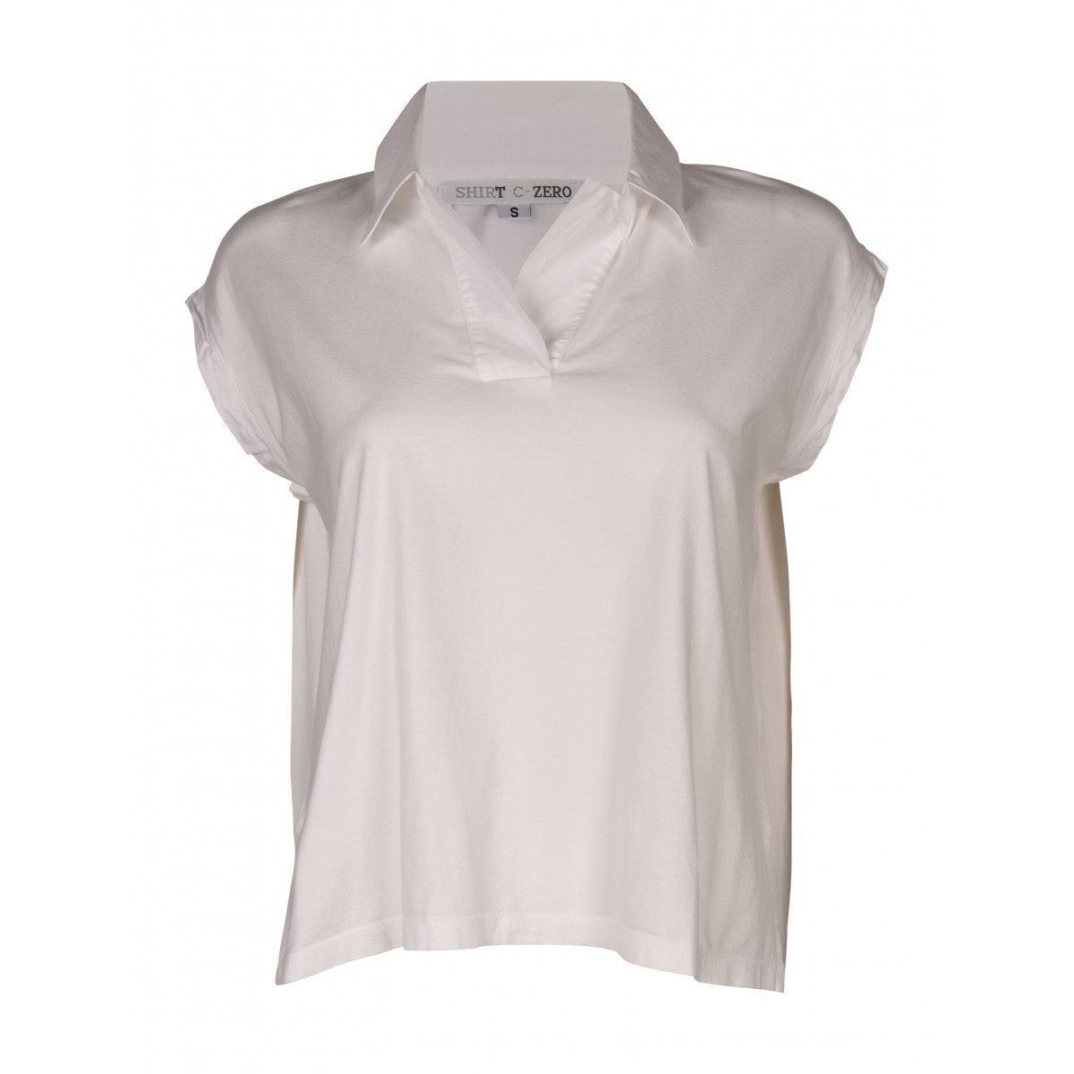 White Cotton Polo T-Shirt