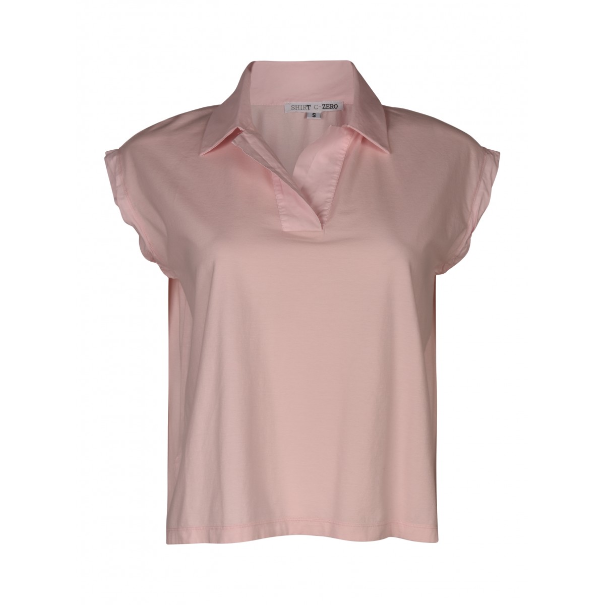 Peonia Pink Cotton Polo T-Shirt