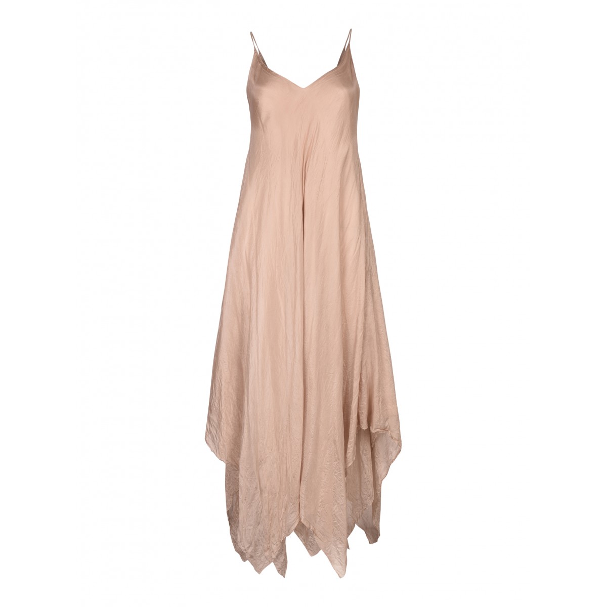 Powder Pink Silk Asymmetric dress
