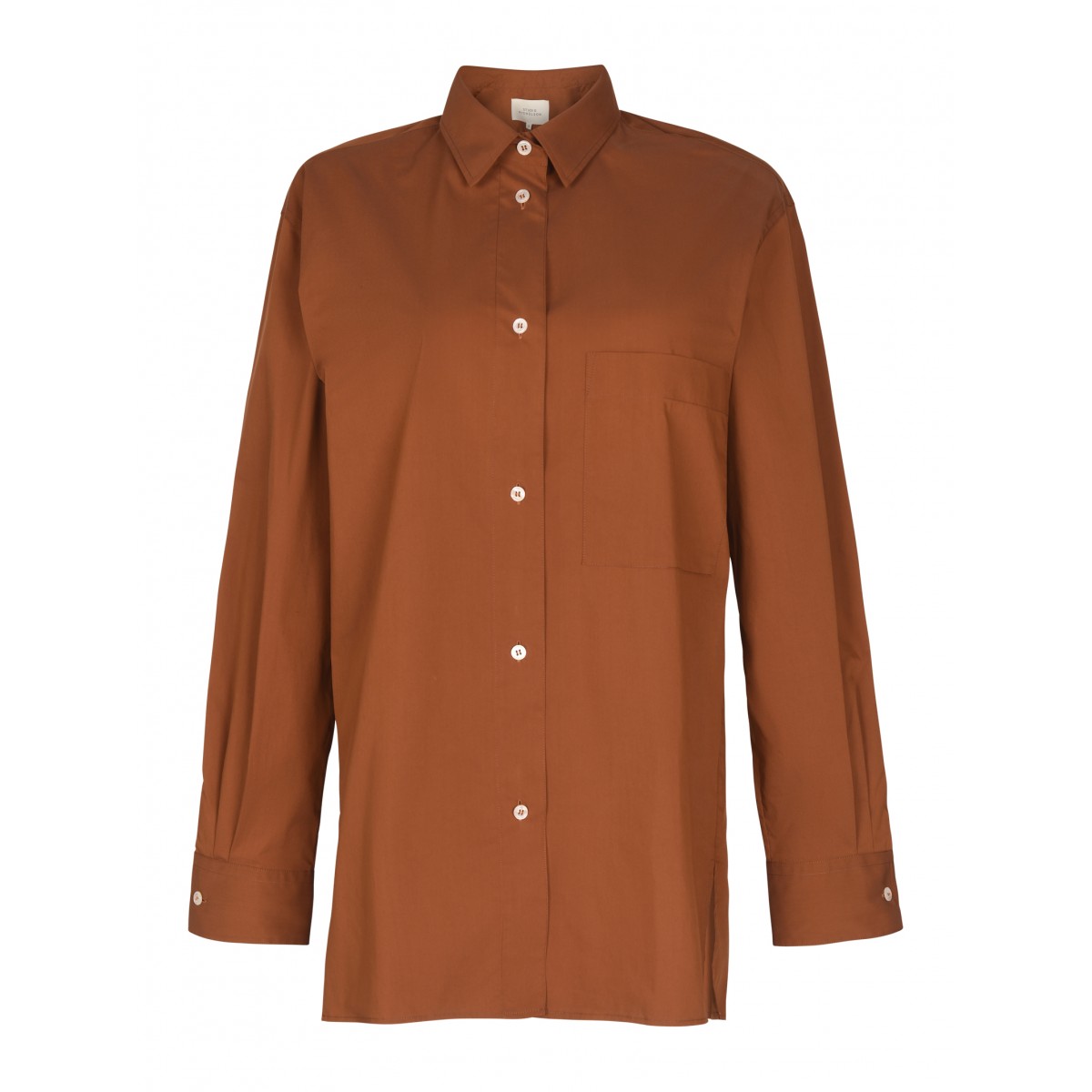 Brown Cotton Wirth Shirt