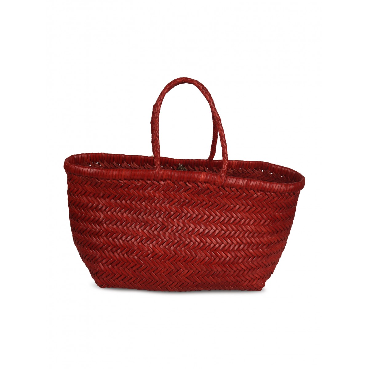 Red Handwoven Basket Gora Tote Bag