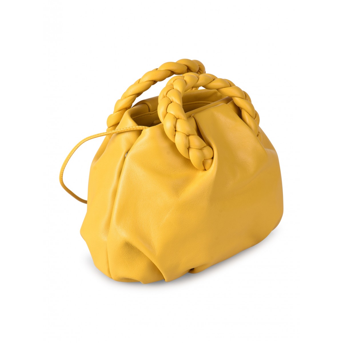 Bombon Braided Handle Pleated Crossbody