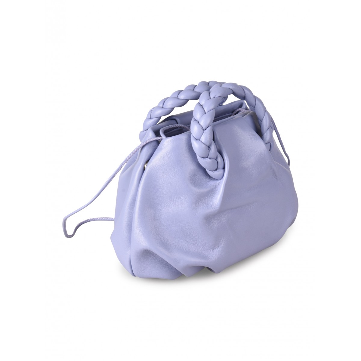 Bombon Braided Handle Pleated Crossbody