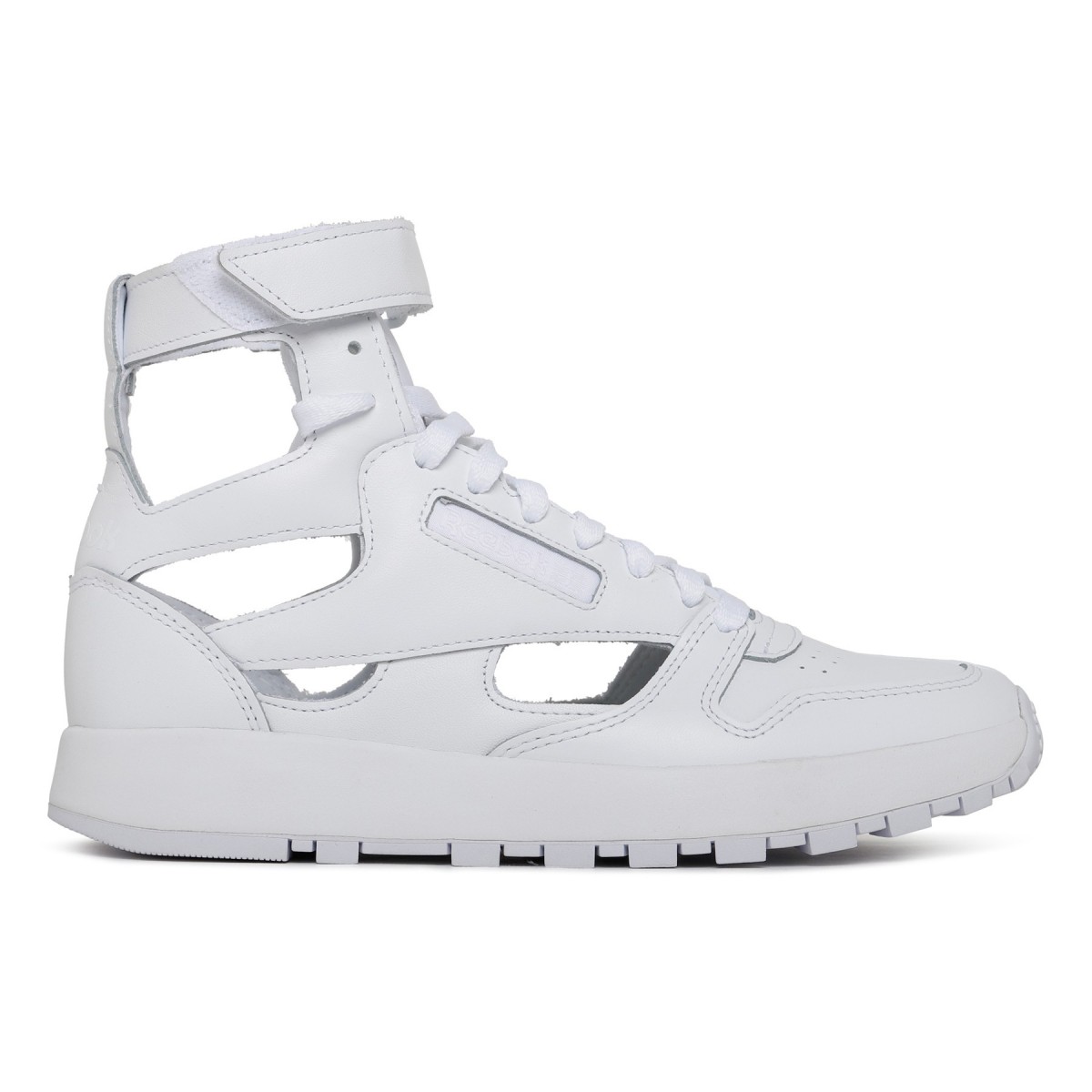 White leather Tabi high-top sneakers